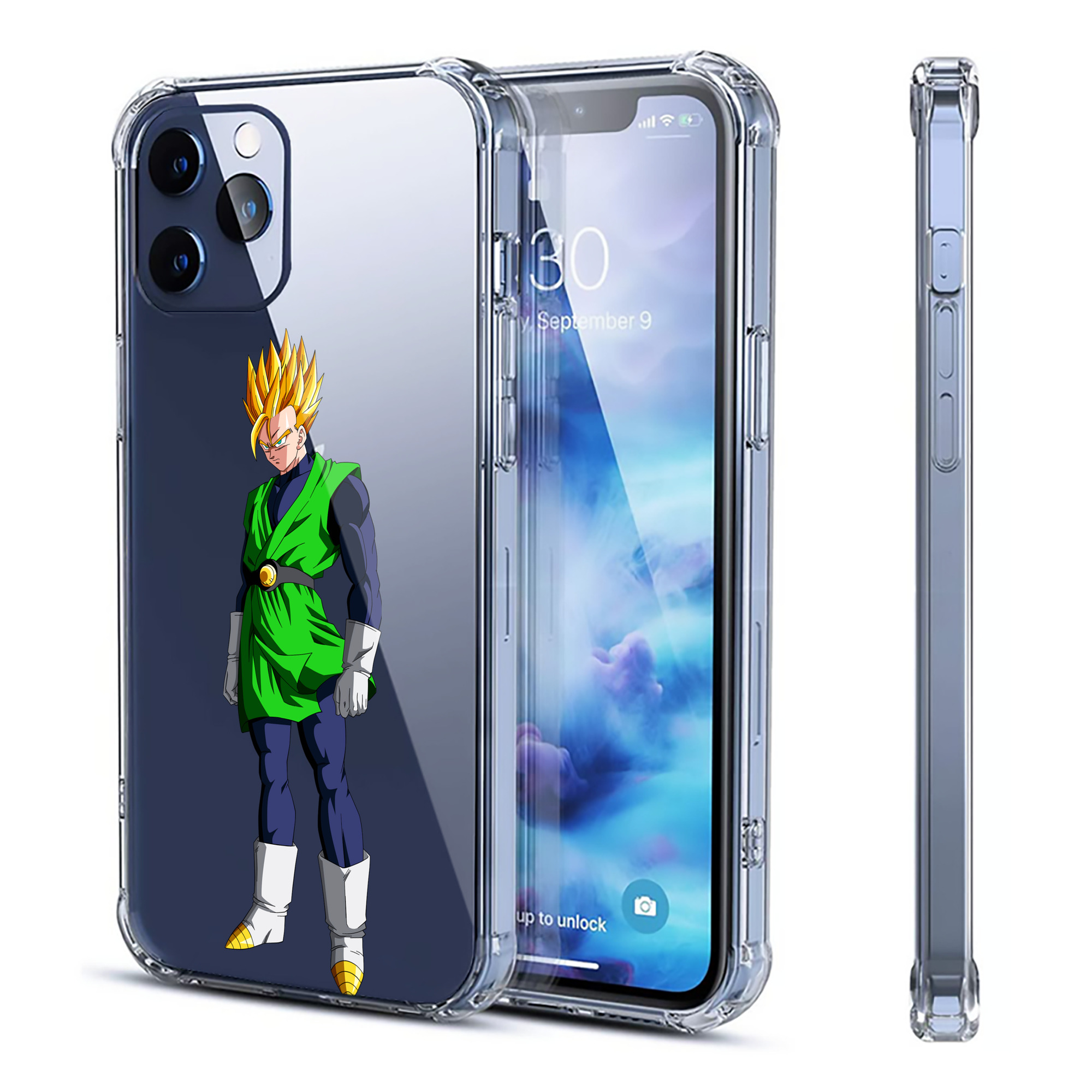 （画像用） ドラゴンボール 孫 悟飯（そんごはん）DRAGON BALL Son Gohan 【iPhone 12シリーズ対応】透明スマホケース（クリアソフトケース）
